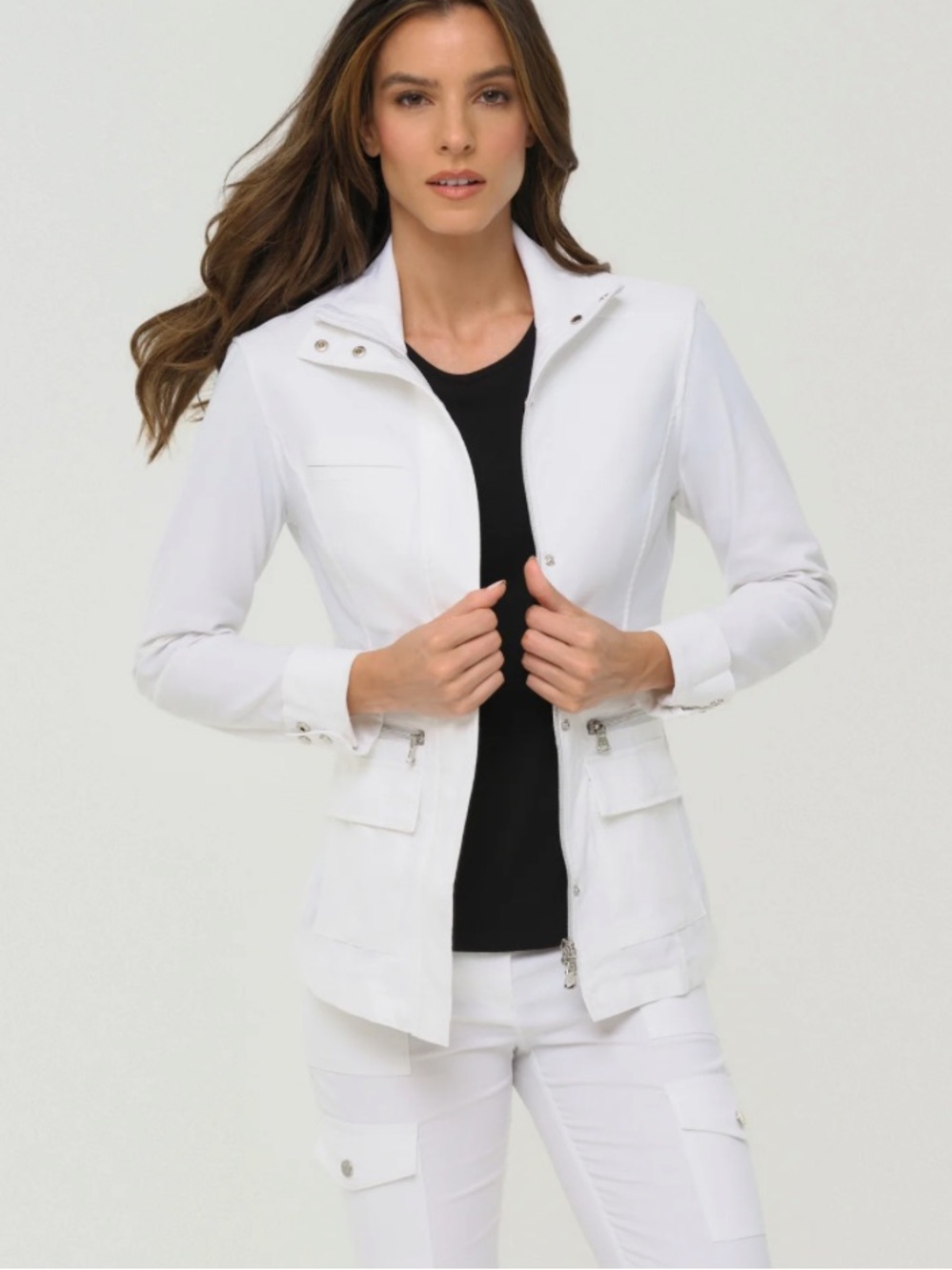 Anatomie White Kenya Safari Travel Utility Jacket Size Large
